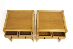 Rattan Nachttische von Dux, Schweden, 1960er, 2er Set