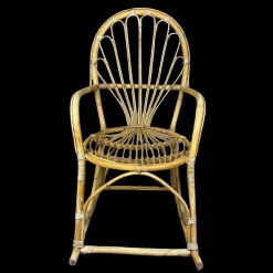 Rattan Schaukelstuhl, 1960er