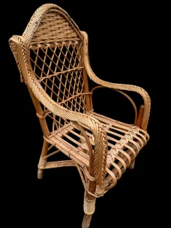 Rattan Sessel für Kinder, 1950er