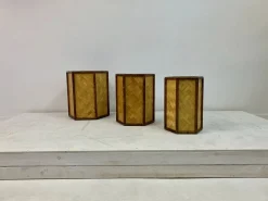Rattan und Bambus Übertöpfe, 1970er, 3er Set