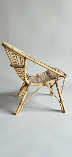 Rattan Wohnzimmer Set, 1960er, 5 . Set