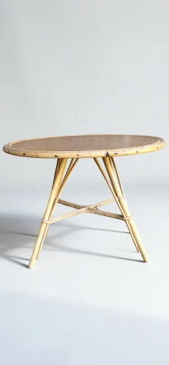 Rattan Wohnzimmer Set, 1960er, 5 . Set