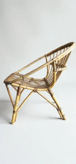 Rattan Wohnzimmer Set, 1960er, 5 . Set