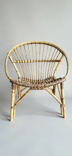 Rattan Wohnzimmer Set, 1960er, 5 . Set