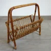 Rattan Zeitschriftenständer, 1960er