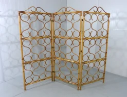 Raumteiler aus Rattan, Italien, 1960er