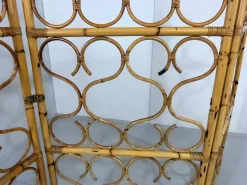 Raumteiler aus Rattan, Italien, 1960er