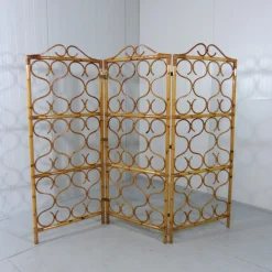Raumteiler aus Rattan, Italien, 1960er