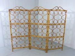 Raumteiler aus Rattan, Italien, 1960er