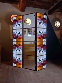 Raumteiler mit Design und Spiegel von Pietro Meccani für Meccani Design