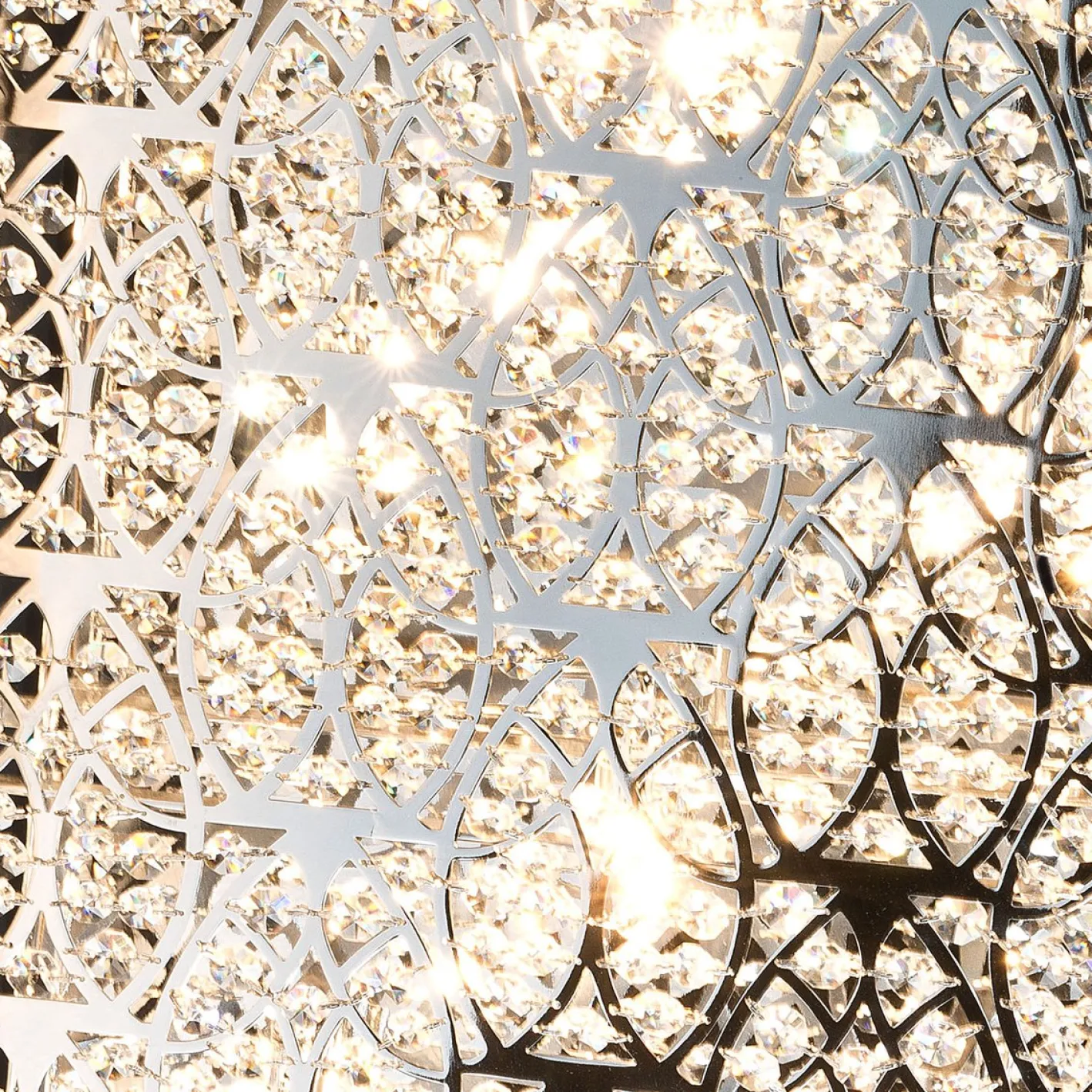 Rechteckige Domino Lampe aus Stahl & Kristallglas 170 70 Da Parete von Vgnewtrend