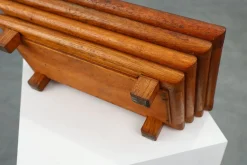 Rechteckiger Art Deco Übertopf aus Holz, Frankreich, 1920
