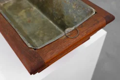 Rechteckiger Art Deco Übertopf aus Holz, Frankreich, 1920