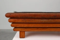Rechteckiger Art Deco Übertopf aus Holz, Frankreich, 1920