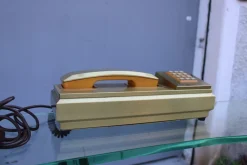 Rechteckiges Vintage Telefon aus Messing, 1970er