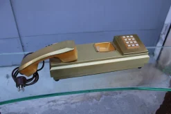 Rechteckiges Vintage Telefon aus Messing, 1970er