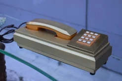 Rechteckiges Vintage Telefon aus Messing, 1970er