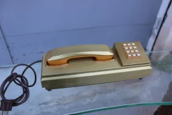 Rechteckiges Vintage Telefon aus Messing, 1970er