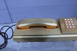 Rechteckiges Vintage Telefon aus Messing, 1970er