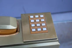 Rechteckiges Vintage Telefon aus Messing, 1970er