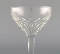 Red Wine Glasses in Clear Crystal Glass from Val St. Lambert, Belgium, Set of 10