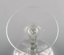 Red Wine Glasses in Clear Crystal Glass from Val St. Lambert, Belgium, Set of 10