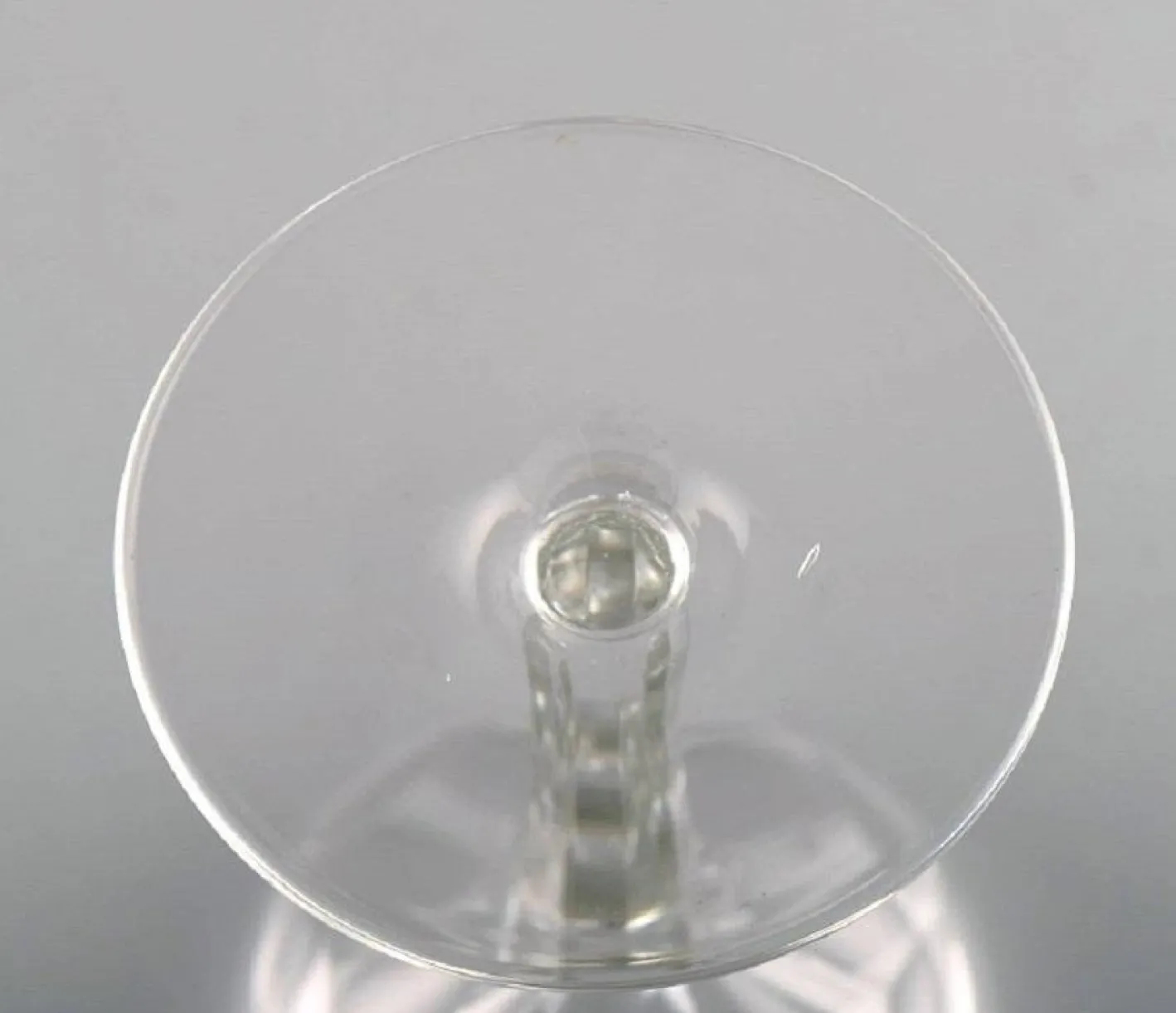 Red Wine Glasses in Clear Crystal Glass from Val St. Lambert, Belgium, Set of 10