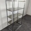 Regal aus Chrom & Rauchglas von Roche Bobois