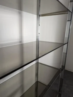 Regal aus Chrom & Rauchglas von Roche Bobois