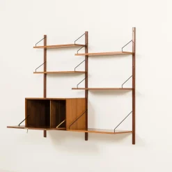 Regalsystem mit Schreibtisch aus Nussholz von Poul Cadovius für Cado, 1960er