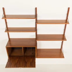 Regalsystem mit Schreibtisch aus Nussholz von Poul Cadovius für Cado, 1960er
