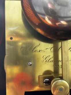 Regency Fusee Stockuhr aus Mahagoni von Alex Mitchell of Glasgow, 1820