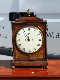 Regency Fusee Stockuhr aus Mahagoni von Alex Mitchell of Glasgow, 1820