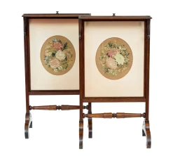 Regency Palisander Feuerschutzwände, 1820, 2er Set