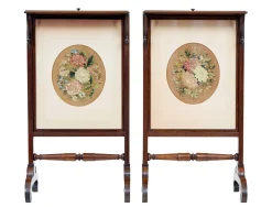 Regency Palisander Feuerschutzwände, 1820, 2er Set