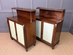 Regency Palisander Nachtschränke, 1810, 2er Set