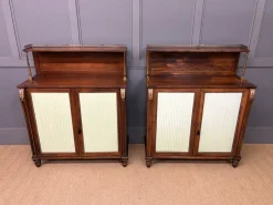 Regency Palisander Nachtschränke, 1810, 2er Set