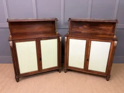 Regency Palisander Nachtschränke, 1810, 2er Set
