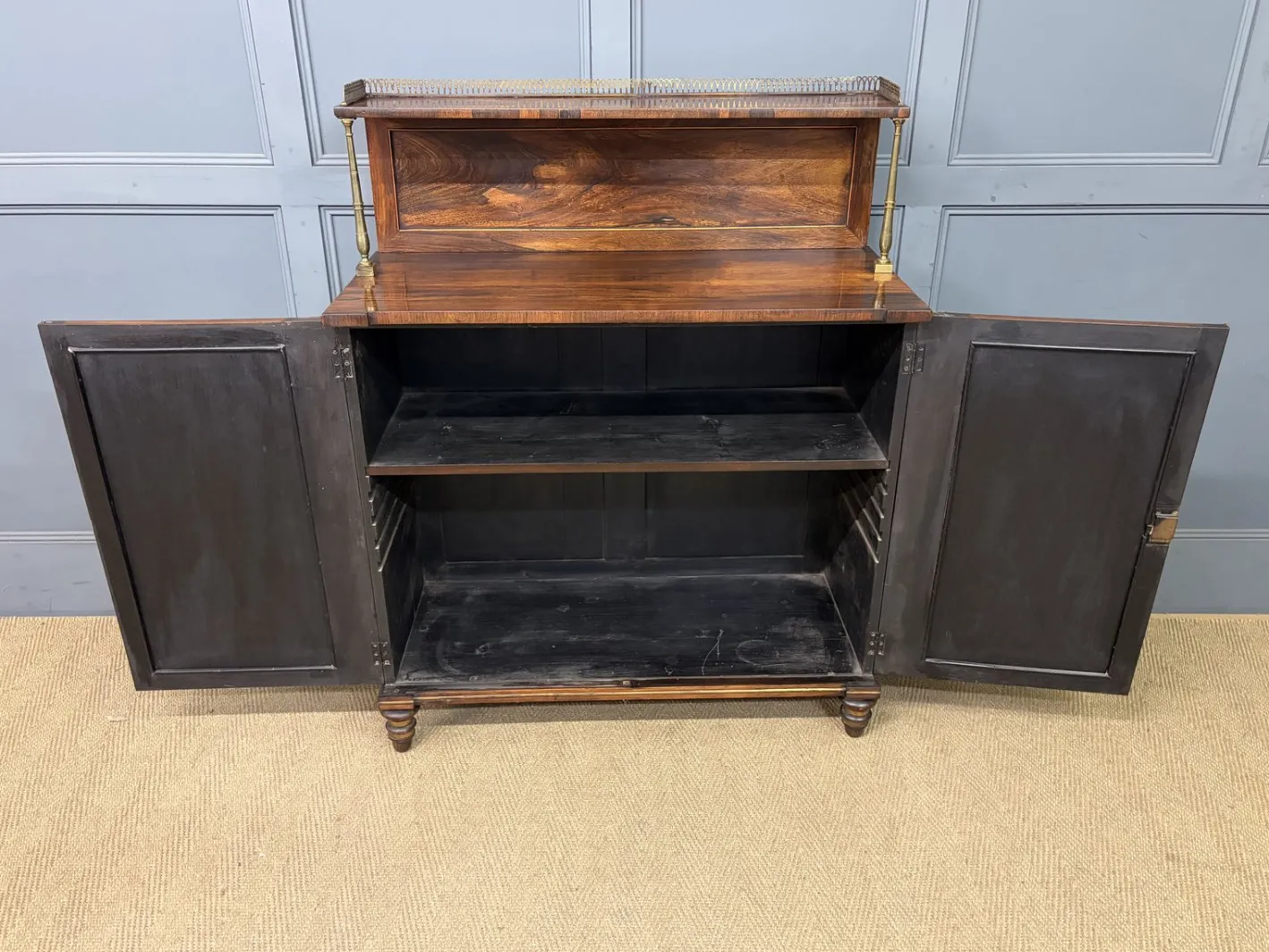 Regency Palisander Nachtschränke, 1810, 2er Set