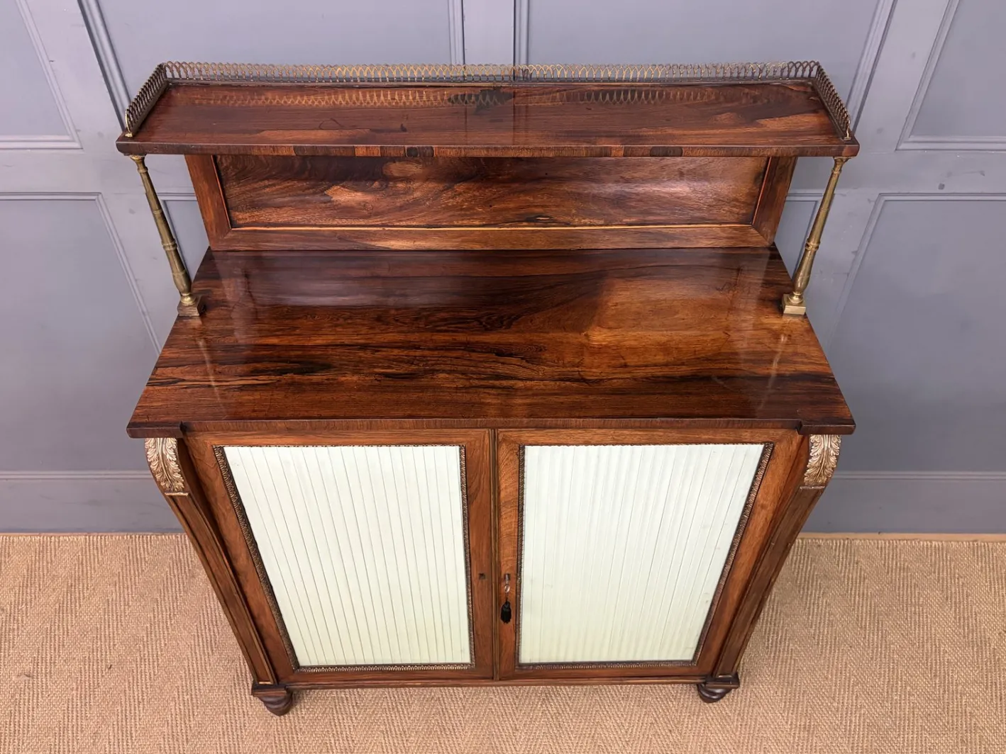 Regency Palisander Nachtschränke, 1810, 2er Set
