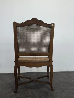 Regency Wohnzimmergarnitur aus Nussholz mit Flechtung