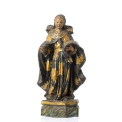 Religiöse Künstlerin, Holzskulptur der Heiligen Rita, 18. Jh