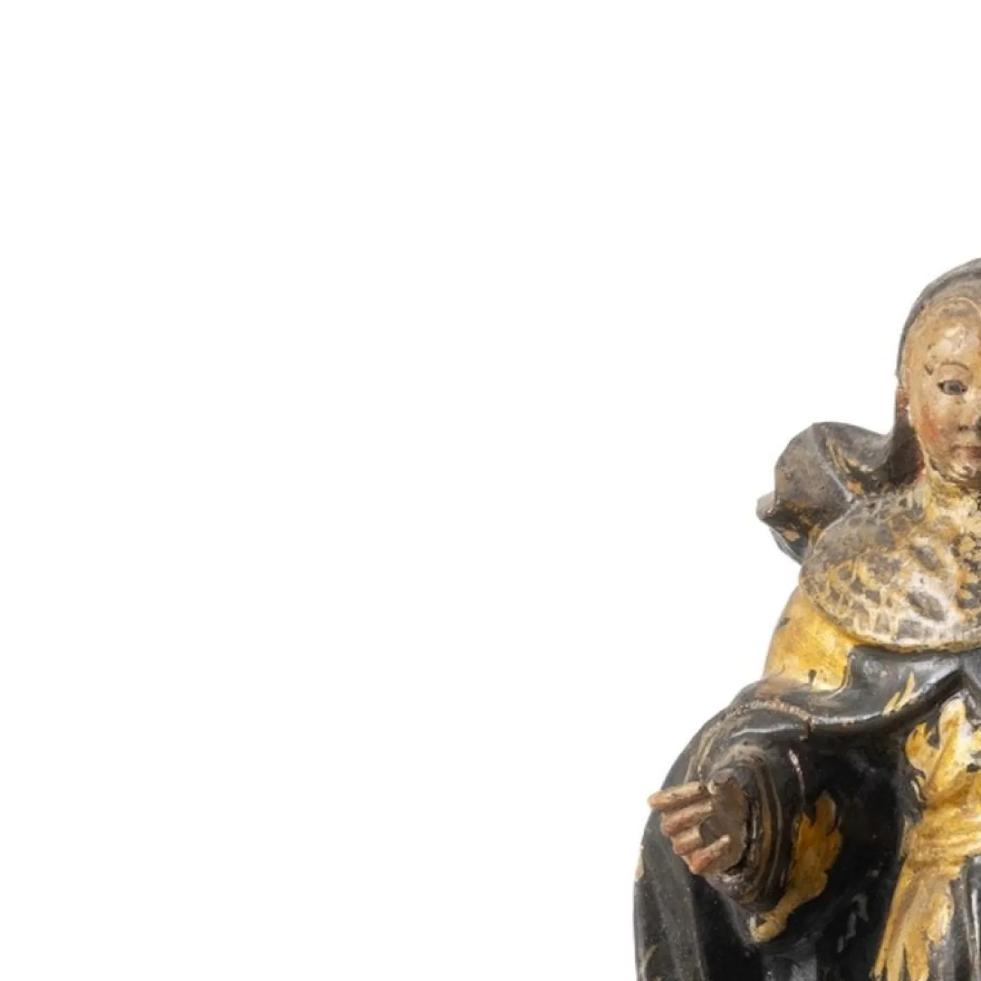 Religiöse Künstlerin, Holzskulptur der Heiligen Rita, 18. Jh