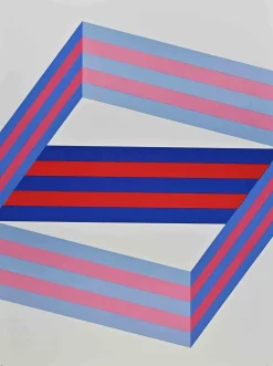 Renato Livi, Striped Composition, Lithographie, 1970er