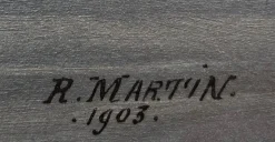 René Martin, Seenlandschaft, 1903, Öl auf Karton, gerahmt