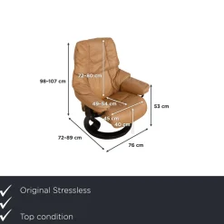 Reno Ledersessel mit Fußhocker von Stressless