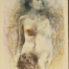 Renzo Vespignani, Akt, Lithographie, 1988