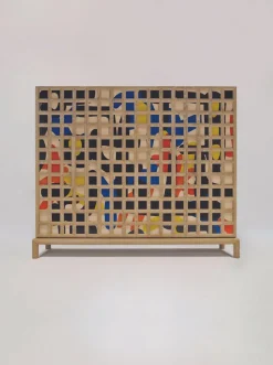 Ribera / A Schrank aus gebeizter Eiche mit integrierter LED-Beleuchtung & Bildarbeit von Ferruccio Laviani für NOT.Ordinary