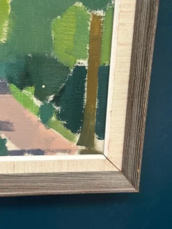 Richard Björklund, Garten, 1960er, Öl auf Leinwand, gerahmt