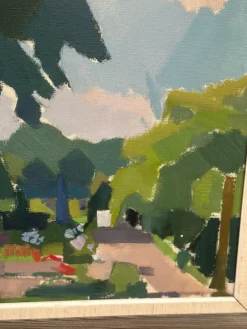 Richard Björklund, Garten, 1960er, Öl auf Leinwand, gerahmt